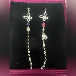 Chic Silver and Purple Necklace